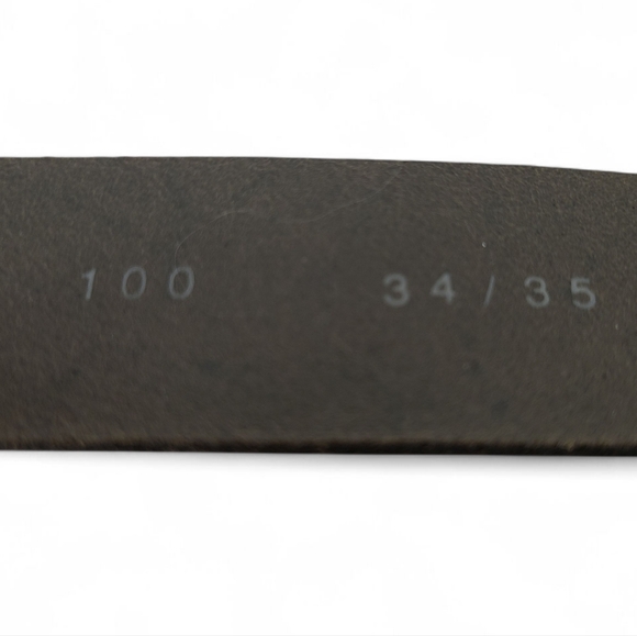 ALBERTO Black Leather Belt Sz 100 34/35 Germany NWOT - Picture 4 of 8